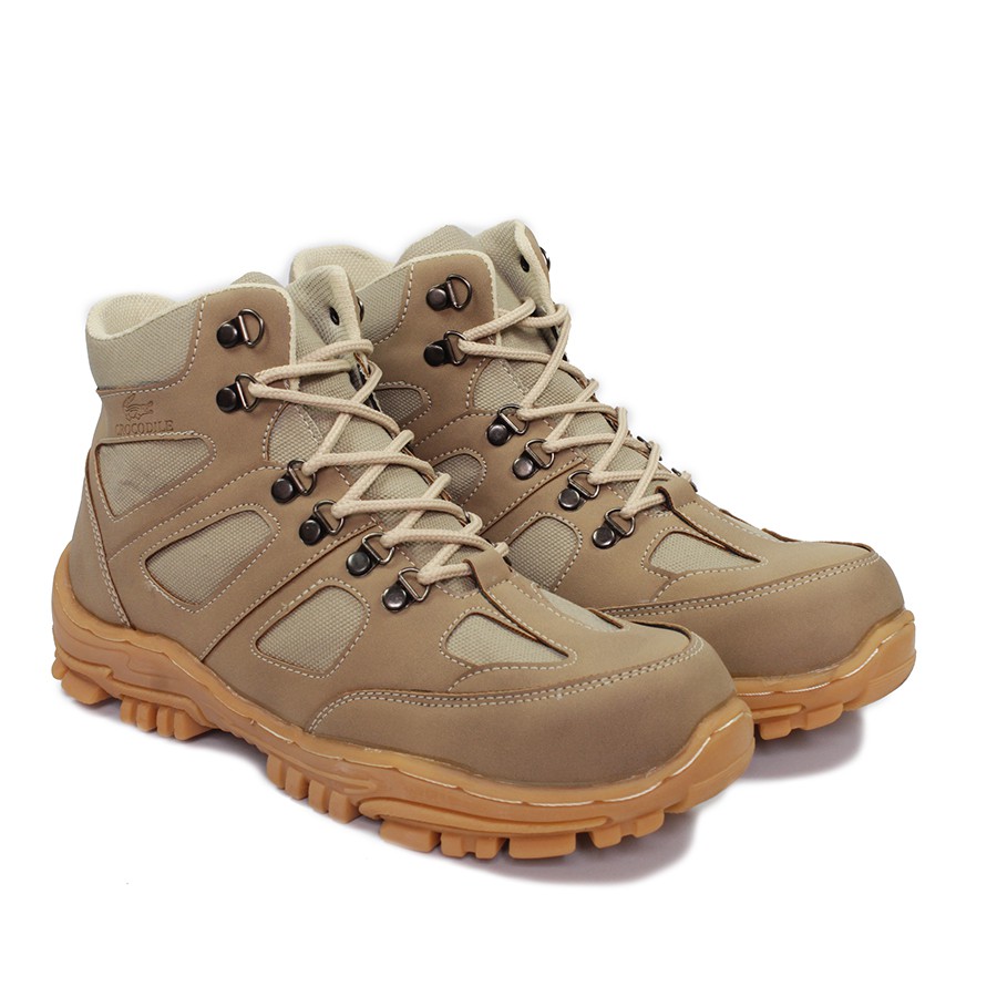 Sepatu Pria Safety Boots Crocodile Endure Sepatu Boot Hiking Touring Gunung Work Ujung Besi