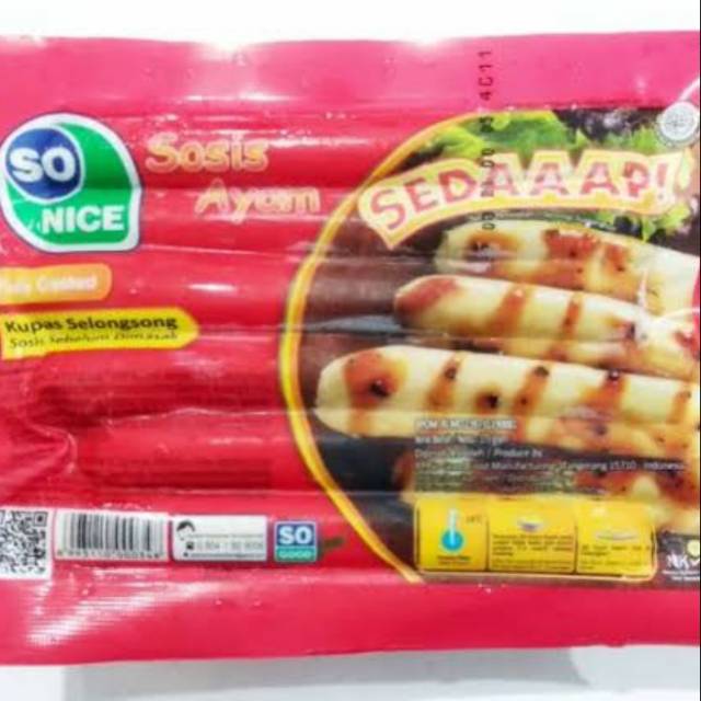 

SO NICE SOSIS AYAM 375 GR ISI 15