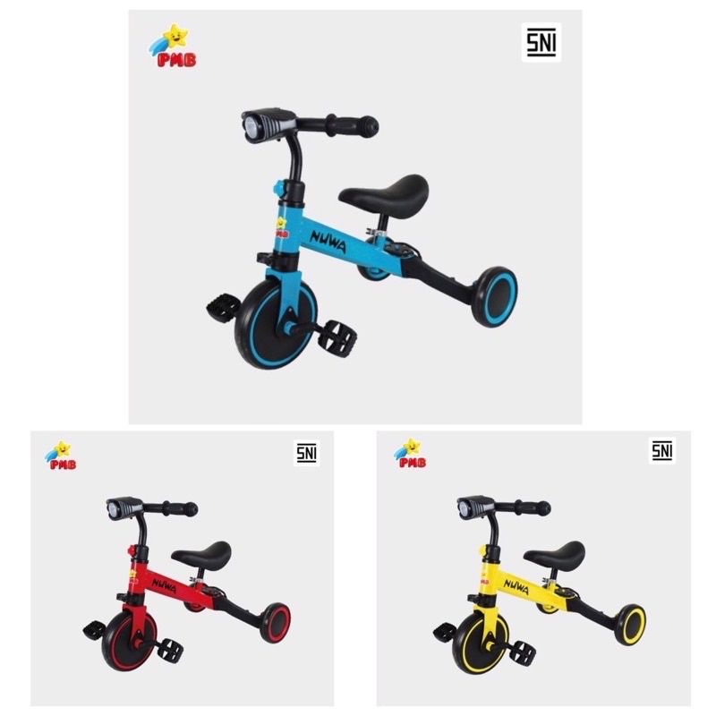 [PROMO] TRICYCLE / PUSH BIKE 3IN1 ANAK PMB NUWA T20-5