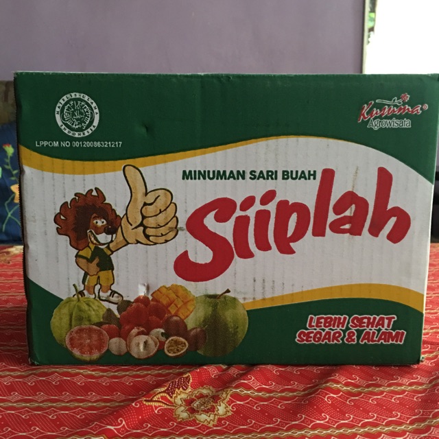 

Minuman sari buah merek siiplah 1 dus isi 32 tersedia rasa apel leci jambu biji malang raya