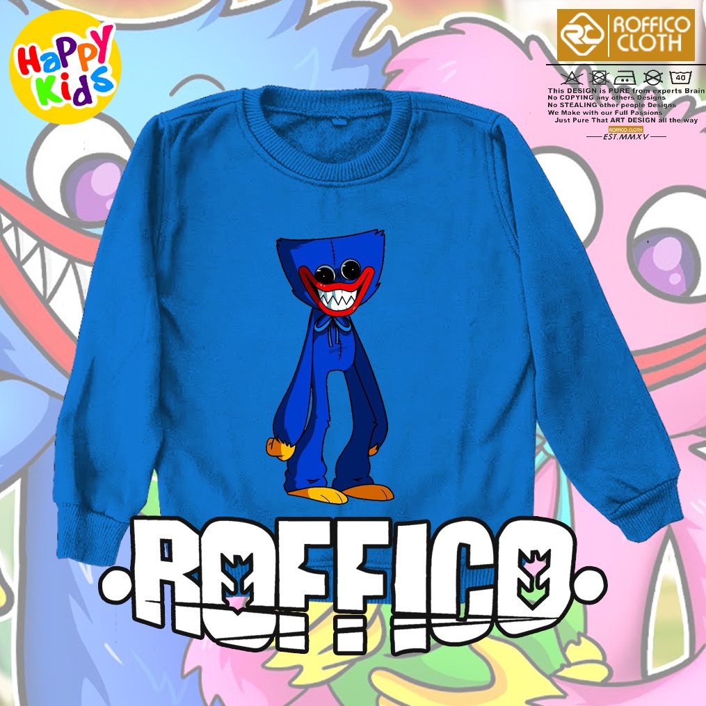 SWEATER anak poppy playtime huggy wuggy kissy missy | OUTERWEAR SWEATER ANAK huggy wuggy kissy missy