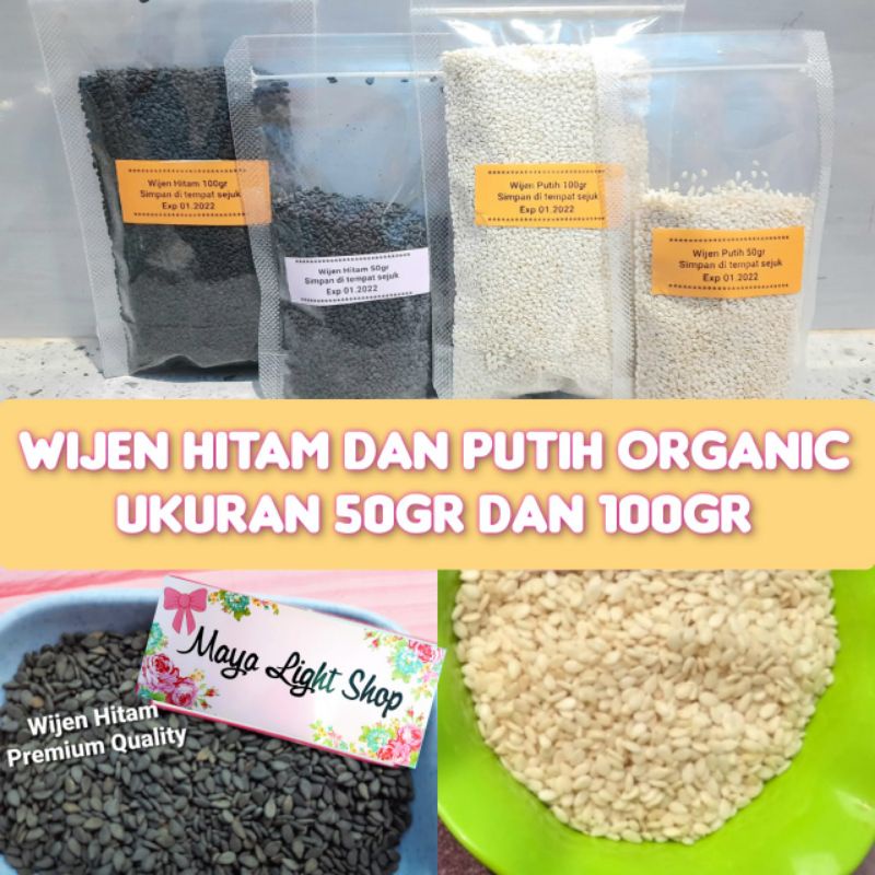 

Wijen putih wijen hitam 100gr 50gr biji sesame seed premium taburan onde onde kimchi topping termurah