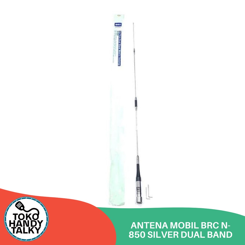 ANTENNA BRC N-850 N850 N 850 SILVER PUTIH ANTENA DUAL BAND MOBIL RIG TURING TOURING ORIGINAL TAIWAN