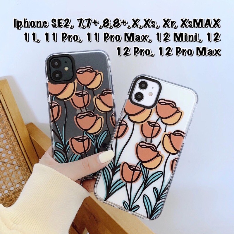 Tulip Case Iphone SE2  7 7+ 8 8+ X Xs Xr XsMAX 7plus 8plus  12 mini 12 Pro Max 12Promax 11pro 11