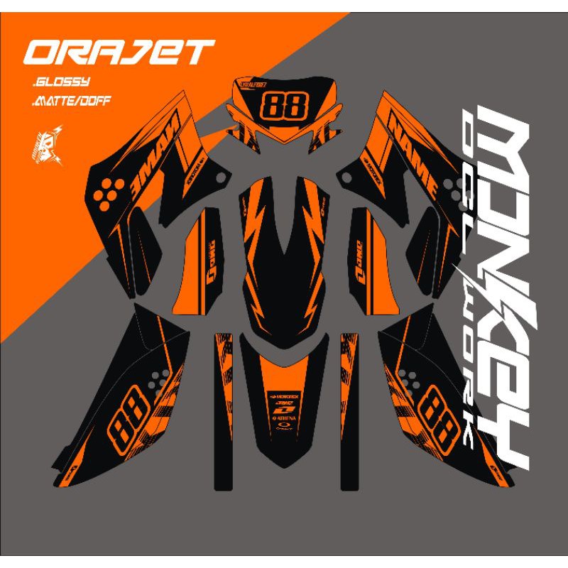 DECAL KLX LAMA DEKAL STICKER SIMPLE