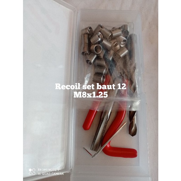 recoil set recoil verbos m8x1.25 pengganti drat baut 12