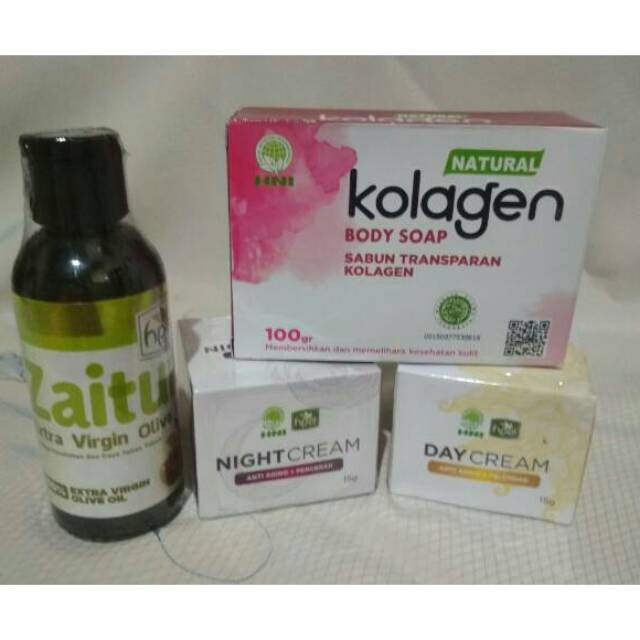 

[COD] [ORI] HERBAL KECANTIKAN HNI | SABUN KOLAGEN | EXTRA VIRGIN OLIVE OIL | DAY CREAM | NIGHT CREAM