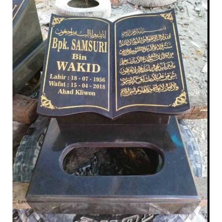 Batu Nisan Granit Marmer Bentuk Mushaf