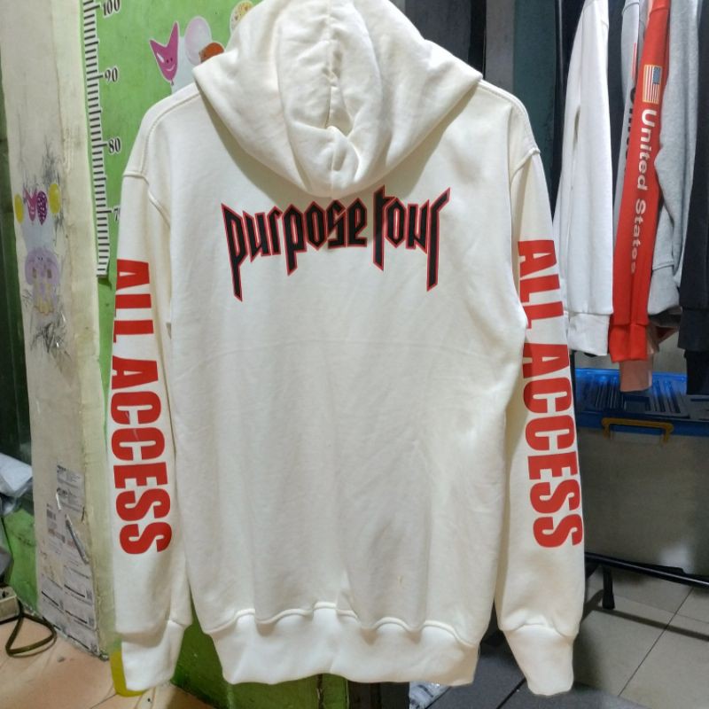 Hoodie Staff Purpose Tour All Access Cream Wanita Pria Free Paper Bag