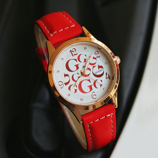 jam tangan guess wanita murah / jtr 1073 merah