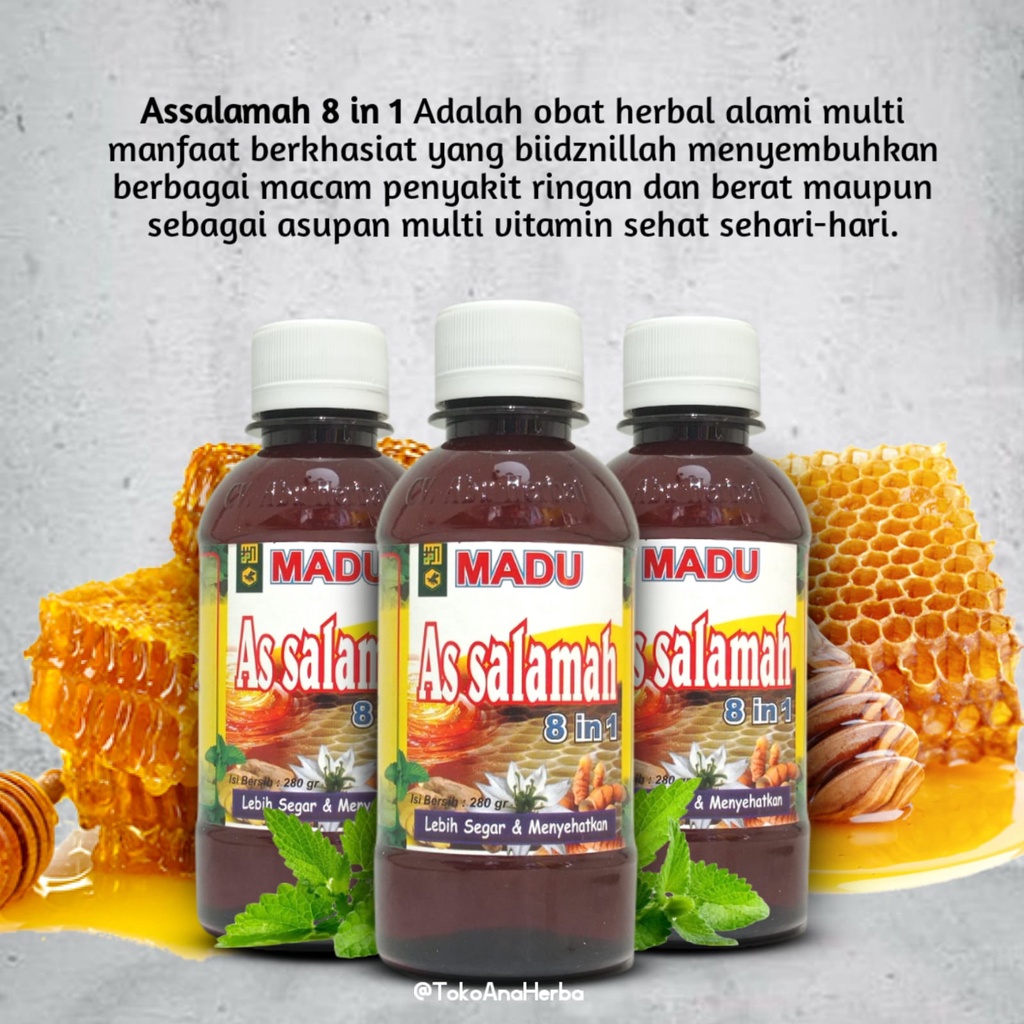 

Madu Assalamah 8 in 1. Stamina, Demam, Flu dan Batuk
