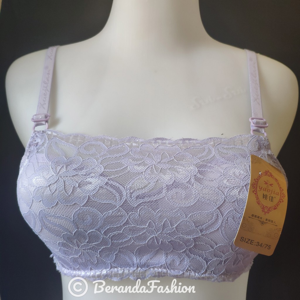 Bra renda bra brukrat bra bralette yaojia cup A kait 2 berkawat size 34-38 murah berkualitas