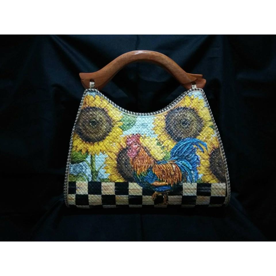 Tas Kumis Pandan Decoupage