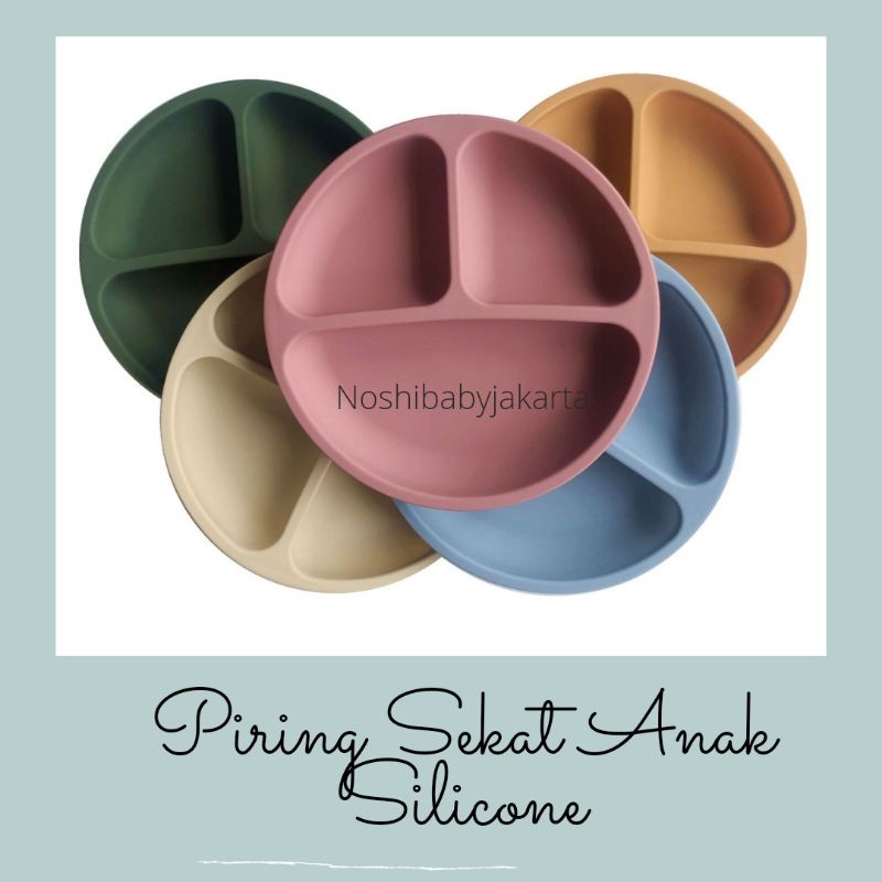 PIRING SILIKON Bayi SUCTION &amp; NO SUCTION / PIRING SILICONE BABY / Alat makan silikon