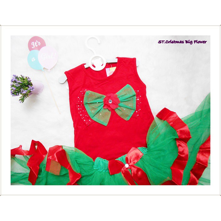 Baju Apple Kids Gaun Pesta Anaka Perempuan Model Stelan Big Flower