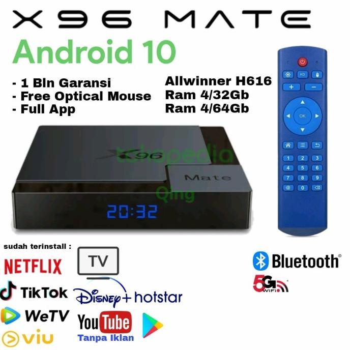 Android Tv Box 4Gb Android 10 X96 Mate Termurah