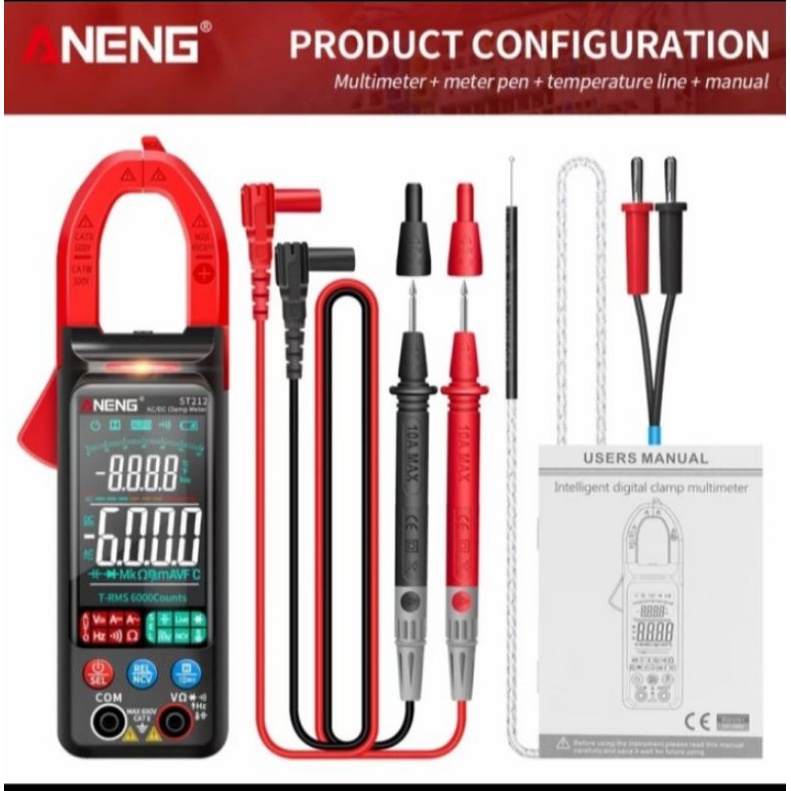 clamp meter AC DC Aneng ST212 / tang ampere digital AC DC 400A NCV / tang ampere