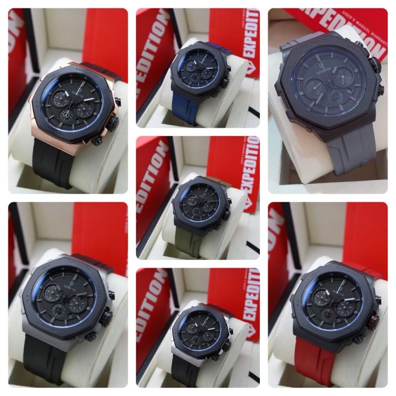 JAM TANGAN PRIA EXPEDITION 6816MC / E6816M / EXPEDITION 6816 RUBBER (ORIGINAL)