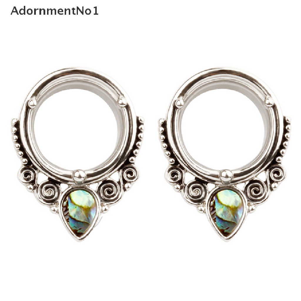 (AdornmentNo1) Ear Plug Pembesar Lubang Tindik Telinga Bahan Stainless Steel Untuk Pria / Wanita