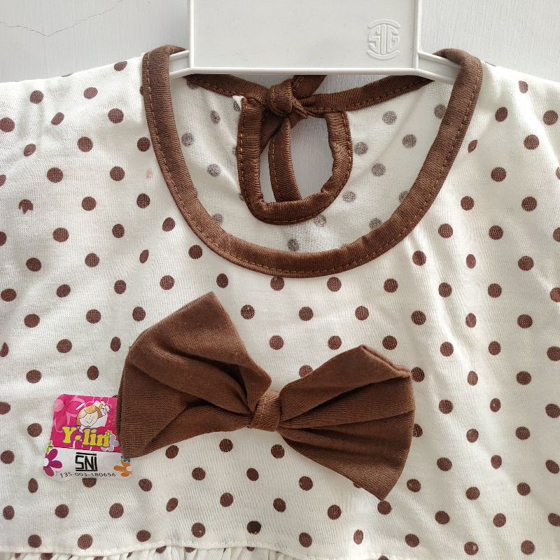 SNI Dress baju rok celana pita polkadot anak bayi Ylin