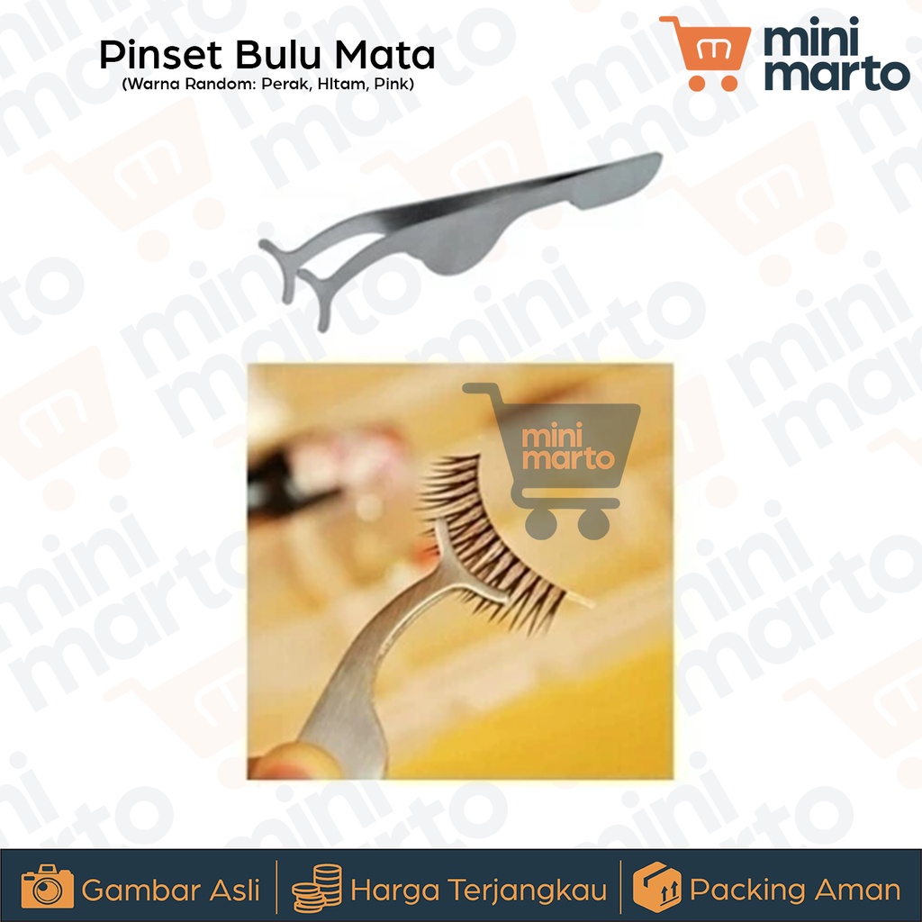 Pinset Bulu Mata Palsu Fake Eyelash Clip Pinset Naga Eyelash Clip Eye Lid Tweezer Stainless - Minimarto