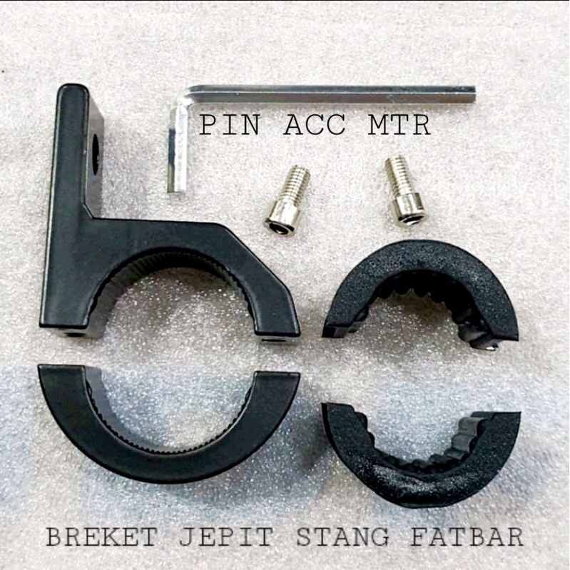 Bracket Braket Breket Crashbar Jepit Dudukan Lampu LED Bar Stand Tembak Sorot Stang KLX/CRF/WR/DLL