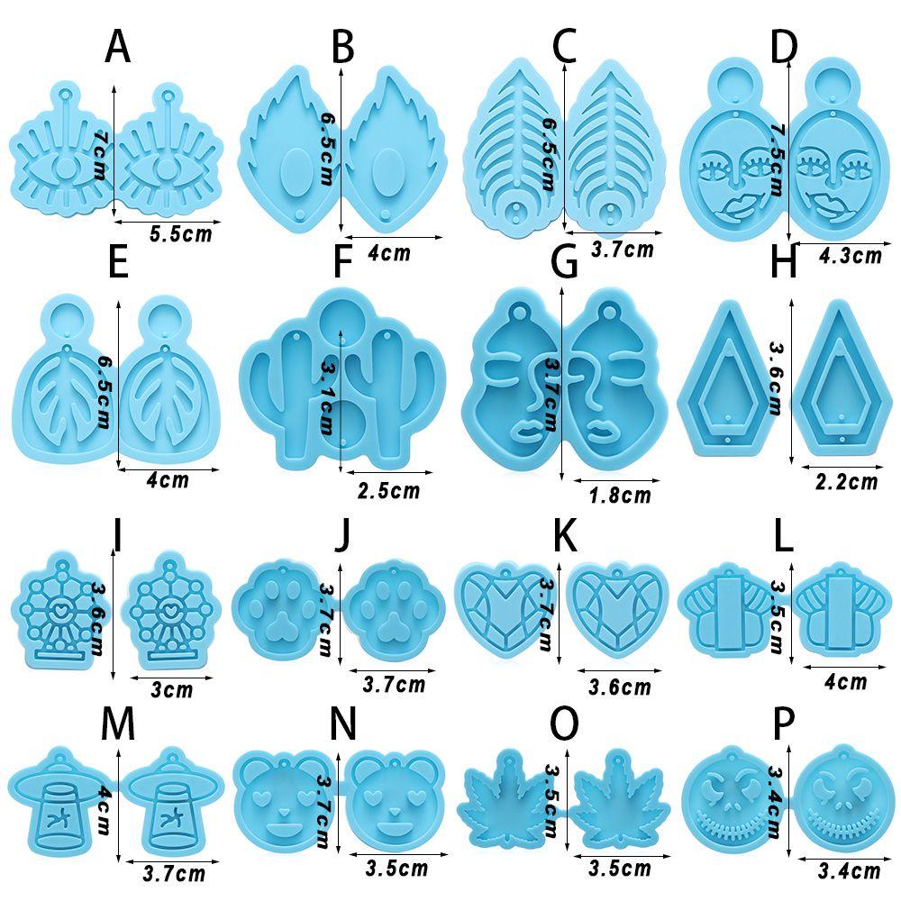 R-flower Earrings Resin Mold Handmade UV Epoxy Jewelry Making Tools Cetakan Silikon Resin Kristal