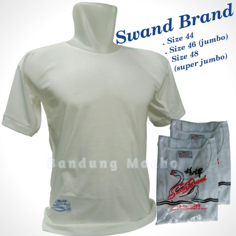 kaos oblong pria big size 44,46,48/pakaian dalam pria swan brand