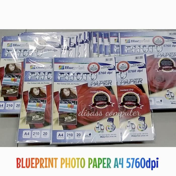 

Kertas Foto Blue Print Blueprint Mawar A4 210gsm 20sheets