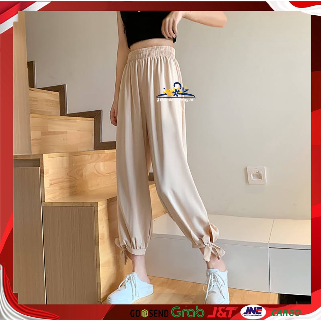 Celana Panjang Wanita Murah Gaya Korea Variasi tali Yasmmine JCCollections