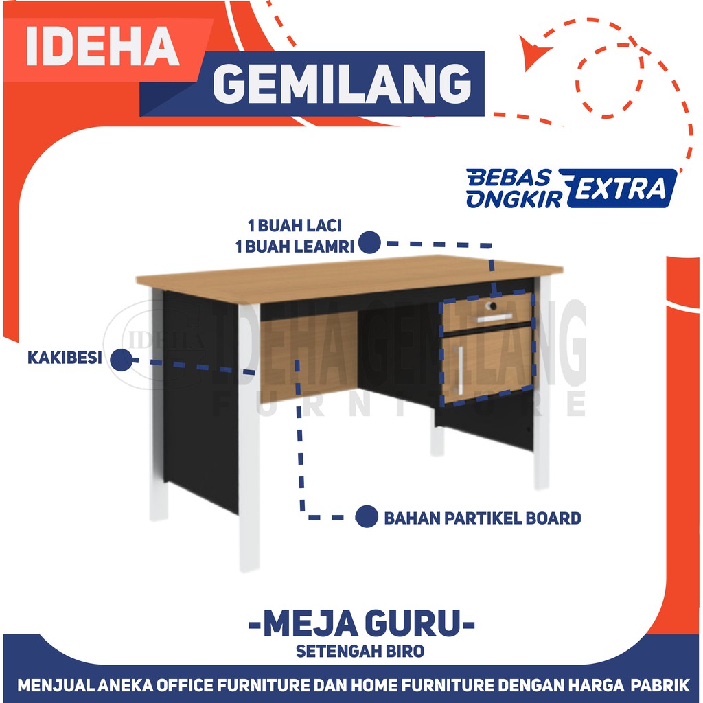 Meja Guru Kaki Besi MTM