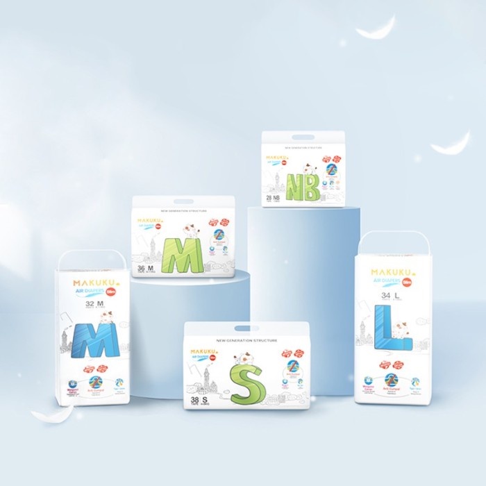 Makuku Air Diapers Slim Tape / Popok Bayi Perekat