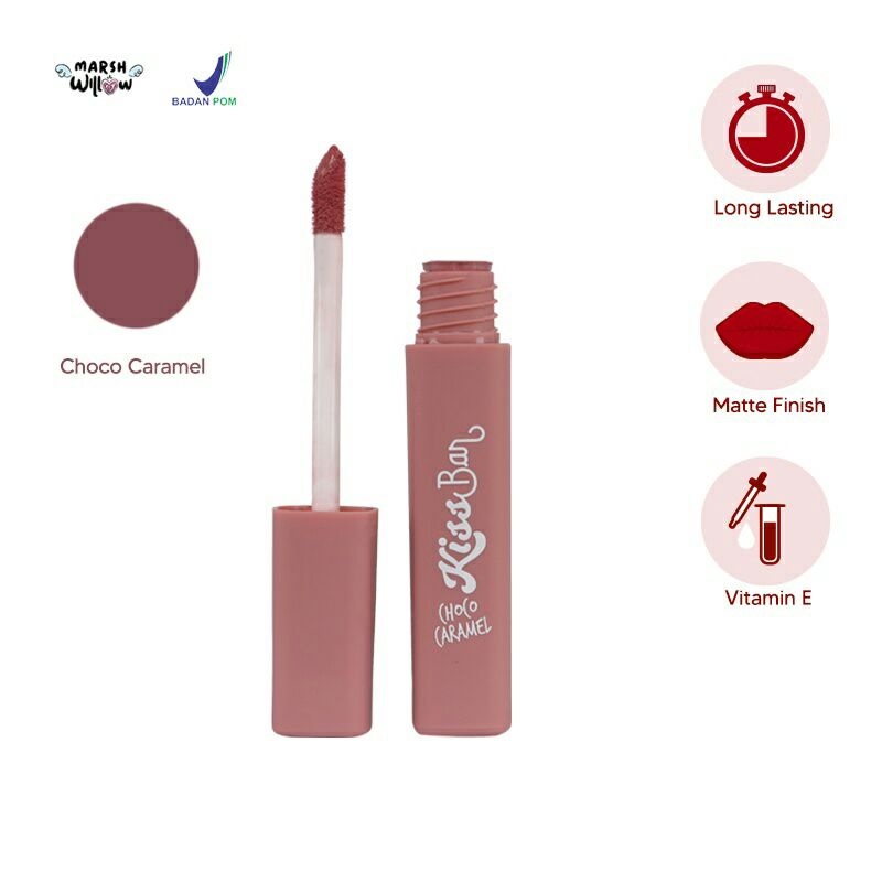 MARSHWILLOW Kiss Bar Choco Caramel Lip Liquide Original BPOM