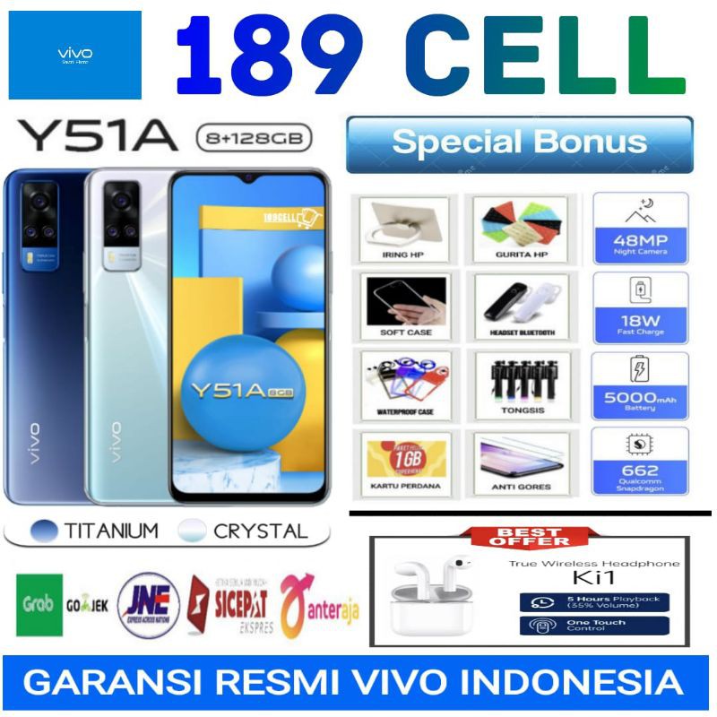 VIVO Y51A | Y33S RAM 8/128 GB GARANSI RESMI VIVO INDONESIA