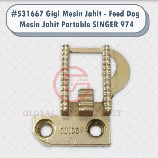 #531667 Gigi Mesin Jahit - Feed Dog Mesin Jahit Portable SINGER 974