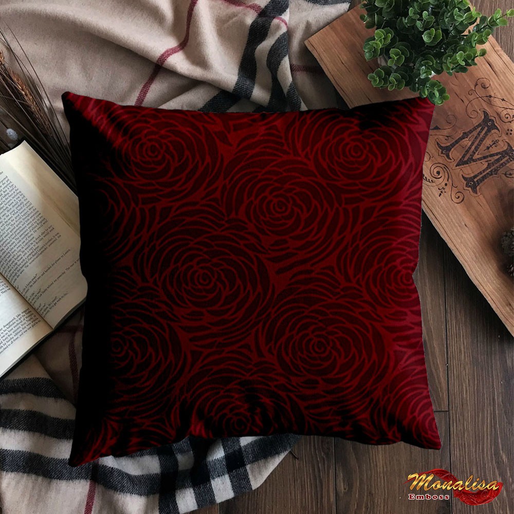 Monalisa Sarung Bantal Sofa Jacquard Emboss Uk 40x40 - warna Random