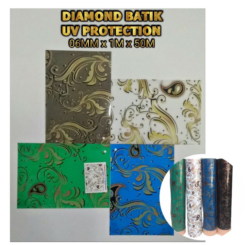 Fiber Plastik Penutup Pagar Motif Batik Meteran Tahan Sinar UV