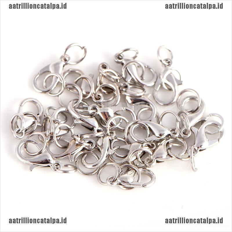 20pcs / Set Kait Lobster Bahan Alloy Untuk Membuat Perhiasan Kalung DIY