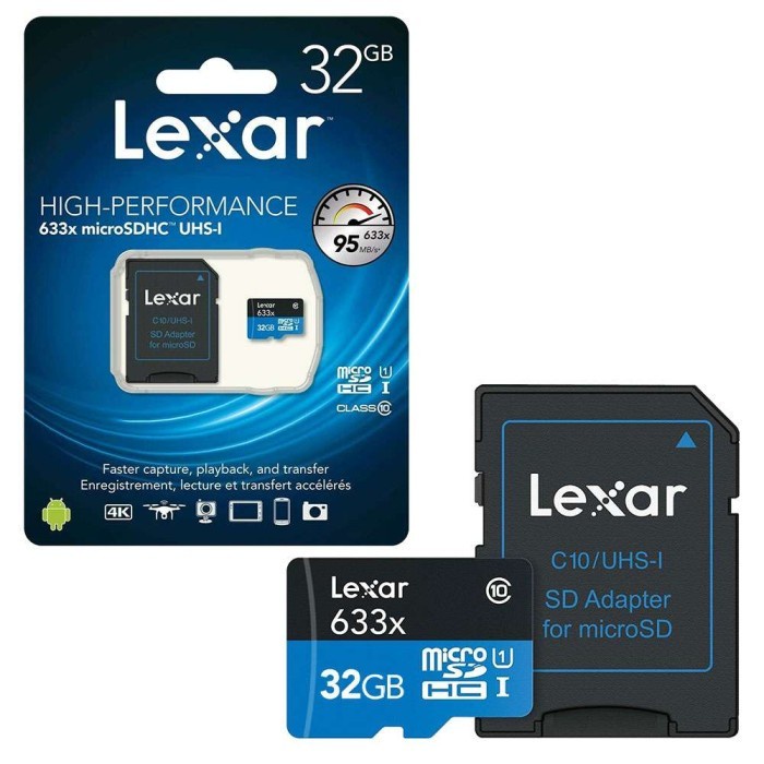 Lexar Micro SD 32GB 633X MicroSDHC R 100Mbps High Performance