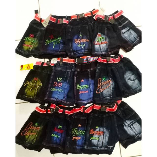 Jeans celana pendek anak washing model keren grosir Jeans celana pendek anak washing model keren grosir