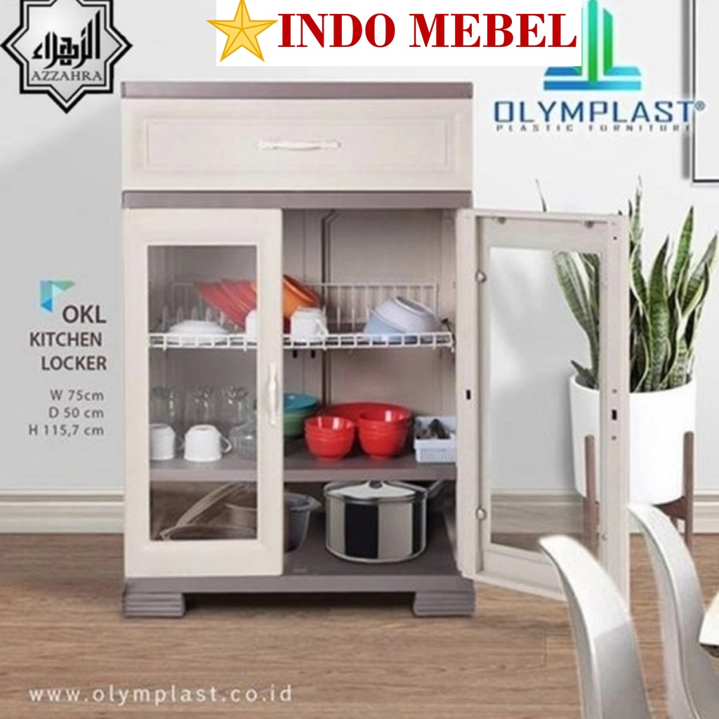 Lemari Dapur Rak Piring Olymplast OKL Plastik KITCHEN LOCKER dapur READY MAKASSAR PROMO MURAH
