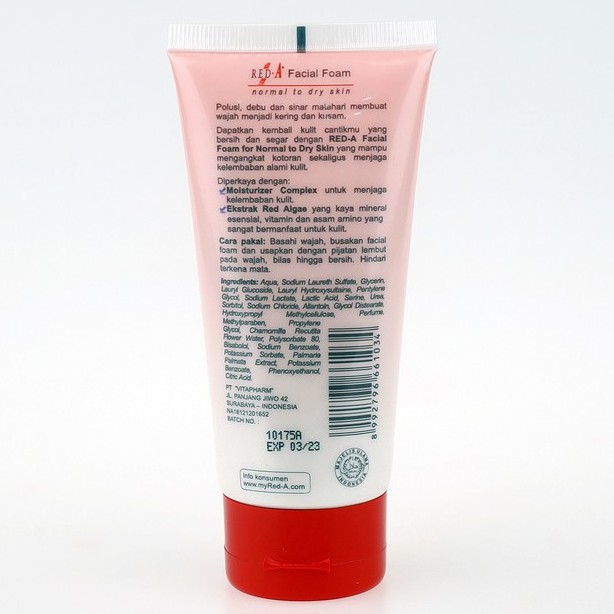 RED-A FACIAL FOAM FOR NORMAL - DRY SKIN 80 GRAM