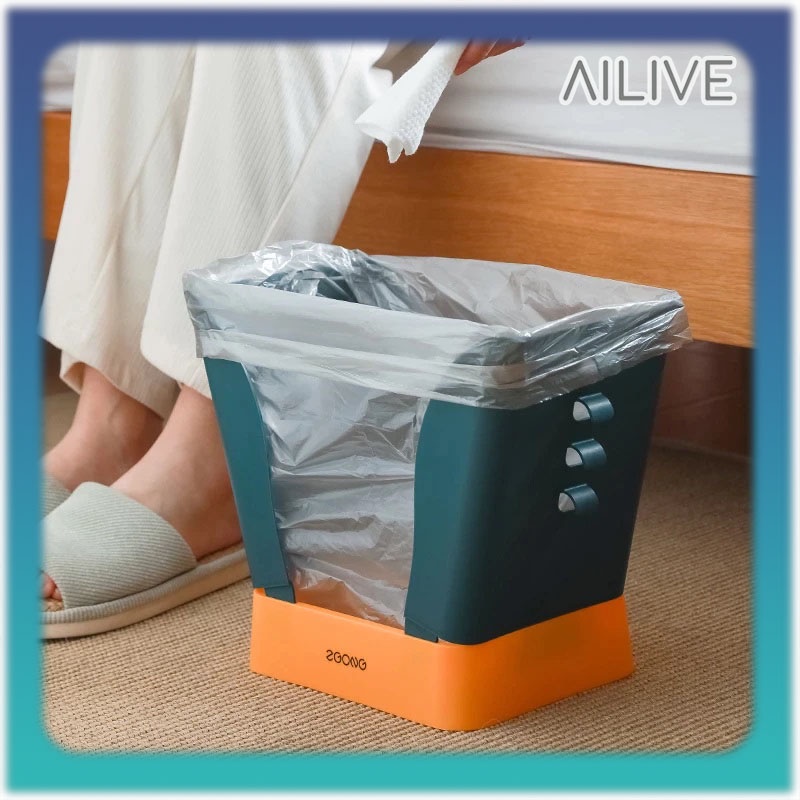 Tempat Sampah Portable Fleksibel Plastik Lipat Multifungsi / Plastik Sampah Garbage Bag Holder Portable