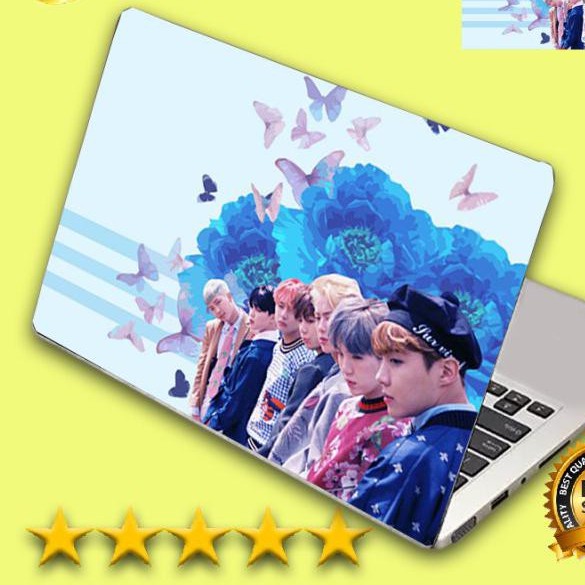 Garskin Laptop logo art BTS flower Skin Laptop Stiker Laptop