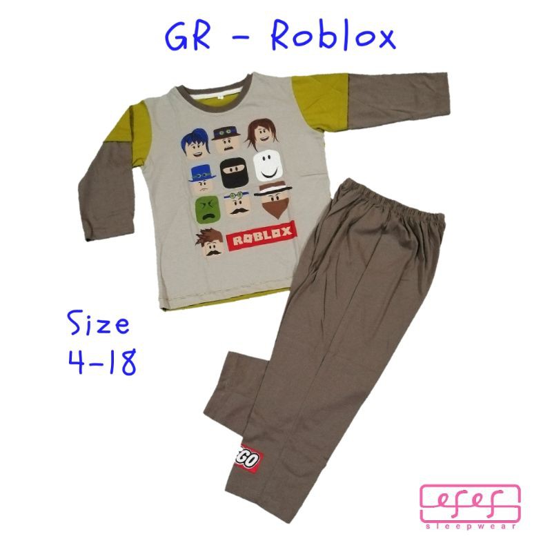Baju tidur kaos anak laki-laki Roblox