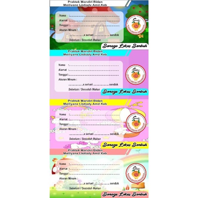 

ETIKET SIRUP TINGGAL TEMPEL PAKAI NAMA SENDIRI