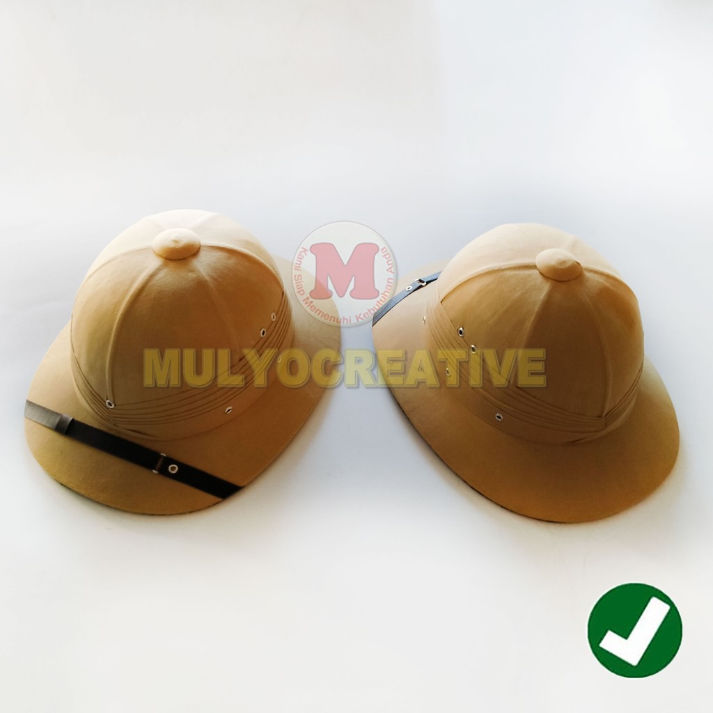 Topi Sepeda Onthel Topi Demang Warna Krem Topi Polka Murah