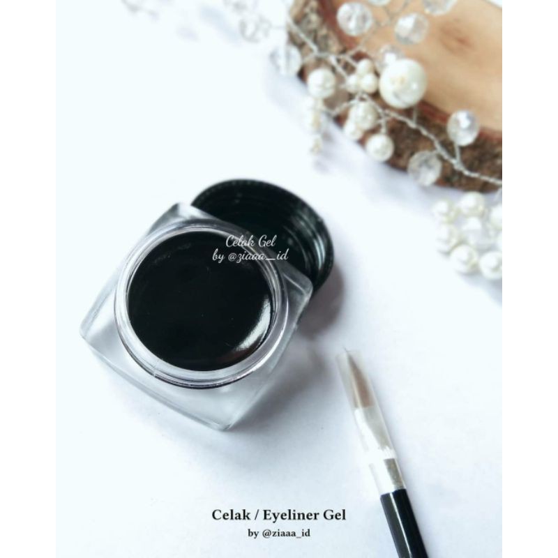 Sibak Celak Eyeliner Gel set Kuas Aplikator