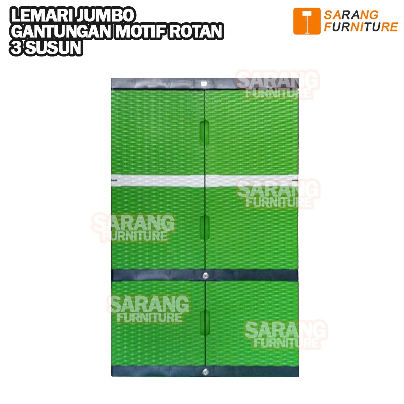 JUMBO - LEMARI PLASTIK SERBAGUNA ROTAN FULL KUNCI FULL KUNCI RATTAN LEMARI GANTUNGAN LEMARI PAKAIAN PLASTIK