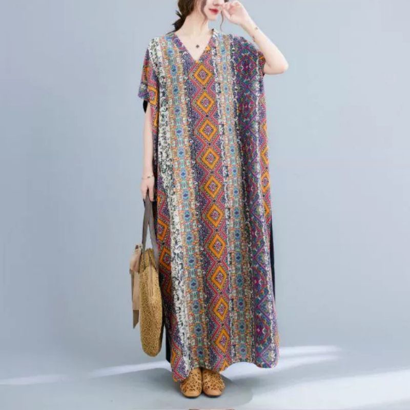 MDLV ~ 91982# Homewear Maxi Dress Maxi Jumbo Import